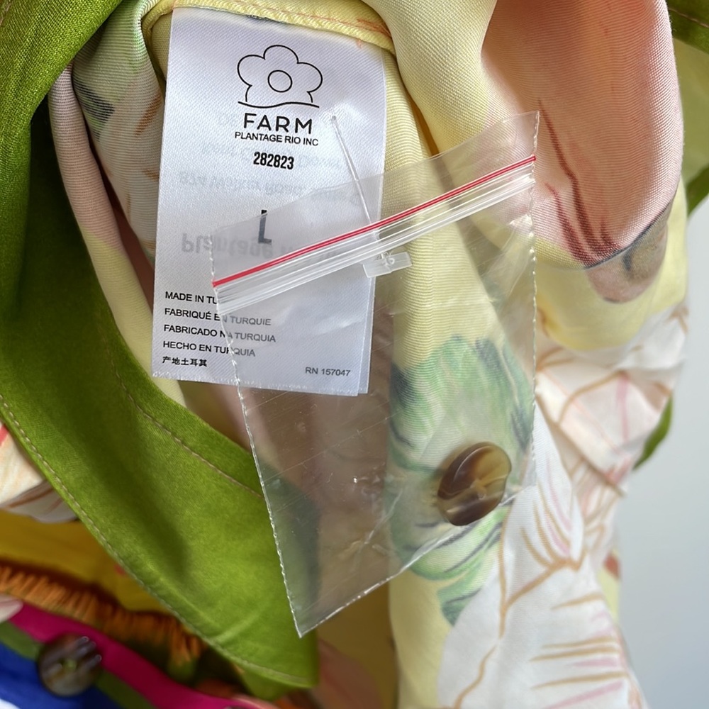 NWT - FARM Rio Double Scarves Pastel Midi Dress - Picture 9 of 11
